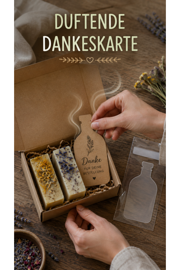 Duftende Dankeskarten – 1000 Stück