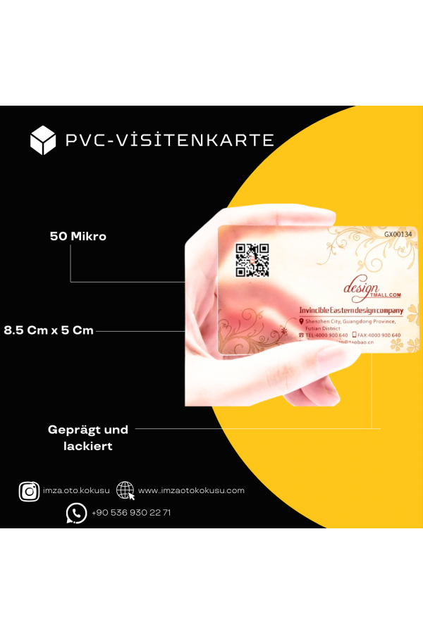 Visitenkarte aus PVC